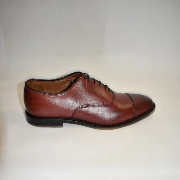 New! Allen Edmonds Park Avenue Cap-toe Oxford Dress Shoe Brown 7.5 D 5609 DD300
